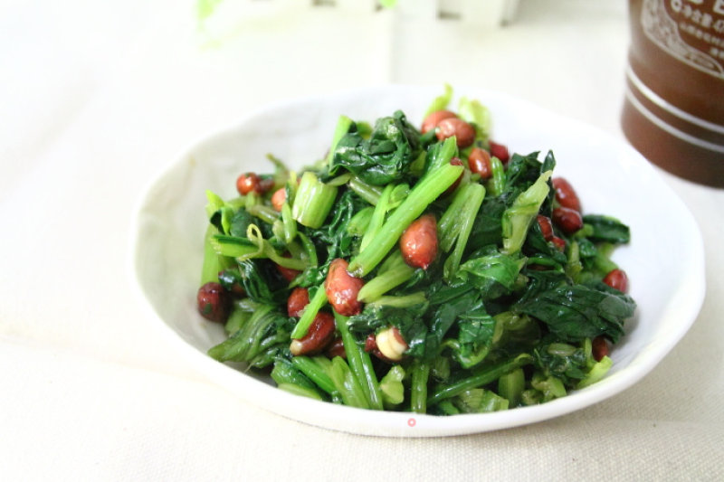 Home-cooked Cold Dish: Spinach with Peanuts in Old Vinegar recipe