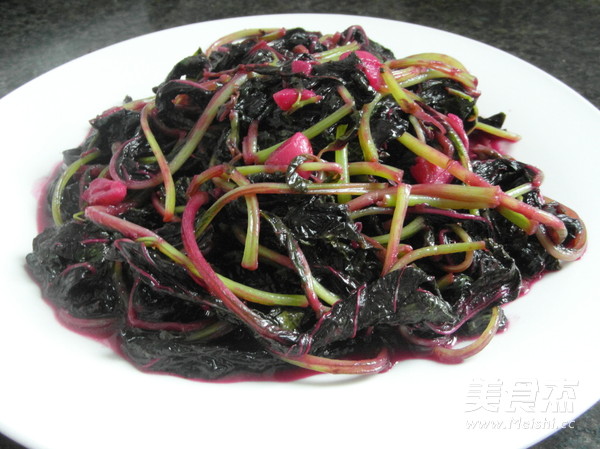 Stir-fried Red Amaranth recipe