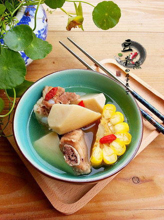 Corn and Pleurotus Rib Soup recipe