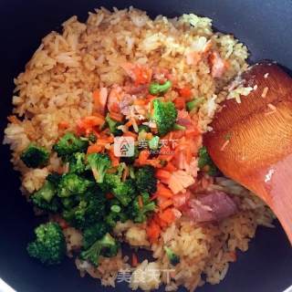 Salmon Curry Fried Rice recipe