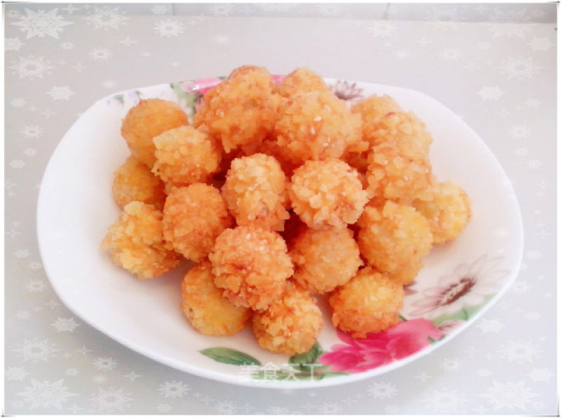 "golden Grape Ball"-golden Color, Crisp on The Outside, Tender on The Inside, Sweet and Delicious. recipe