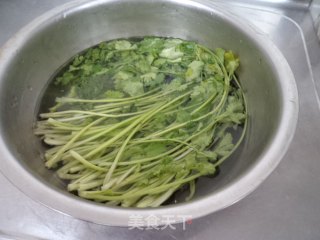 Coriander Mixed with Enoki Mushrooms recipe