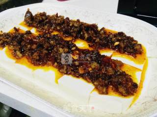 Steamed Tofu with Minced Meat recipe