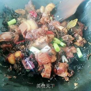 Pork with Dried Vegetables and Plum recipe