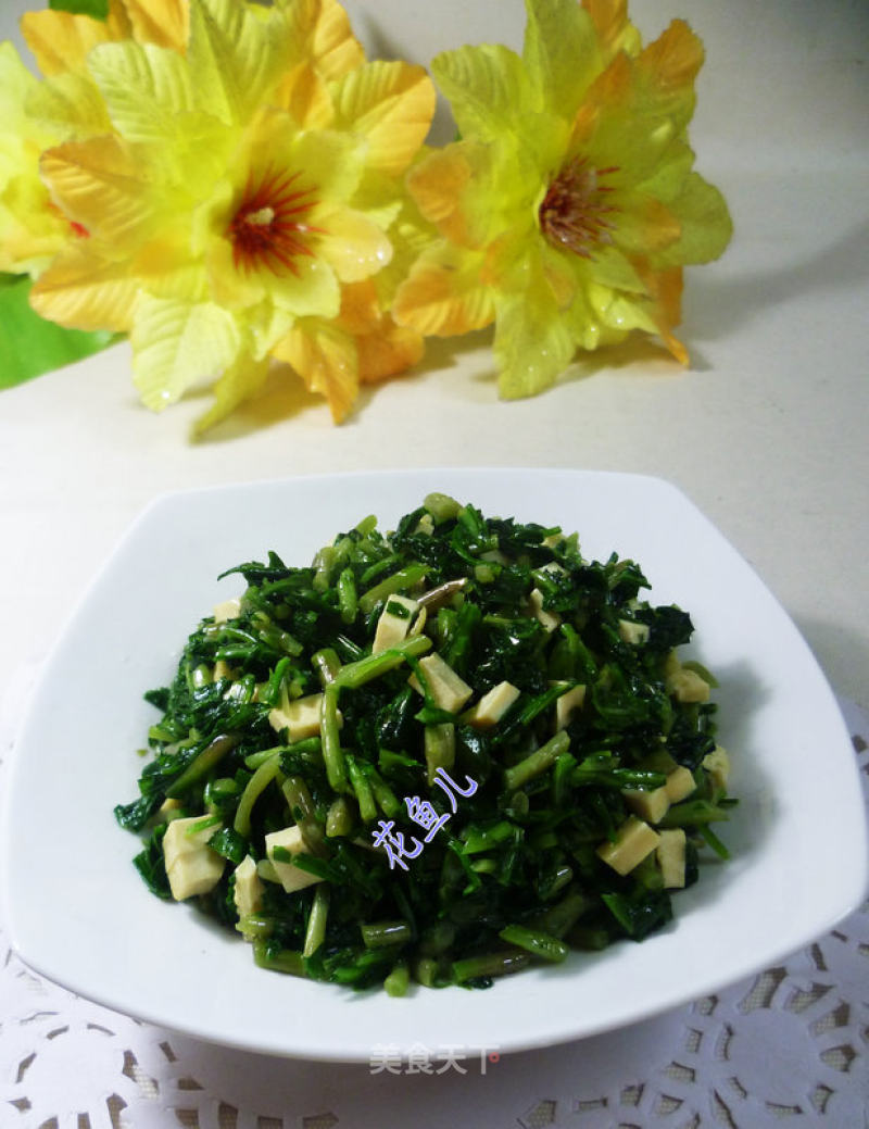 Stir-fried Malan with Dried Tofu recipe