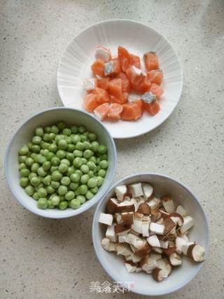 Salmon Diced Peas recipe