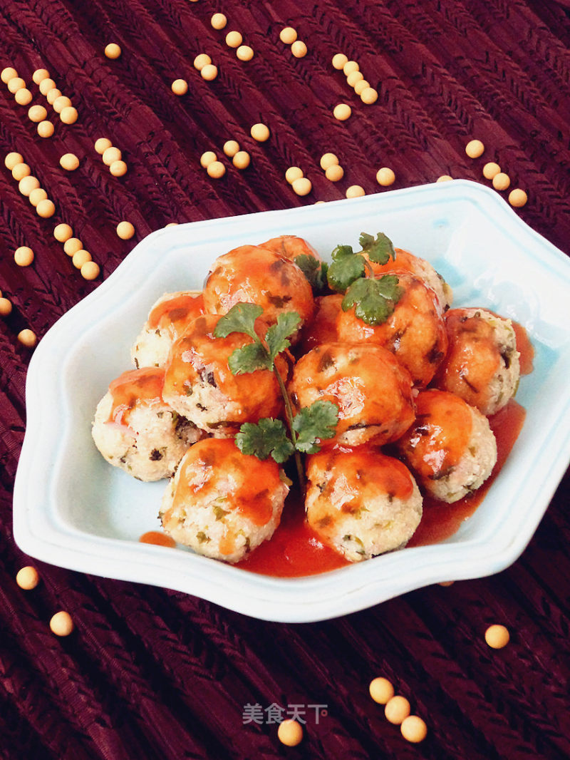Vegetarian Meatballs with Pouring Sauce recipe