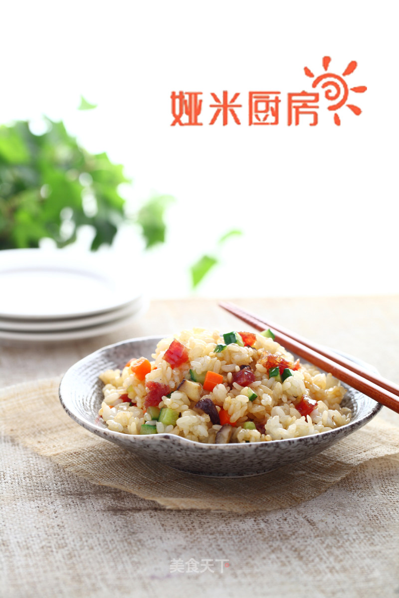 Three Fresh Oyster Sauce Fried Rice recipe