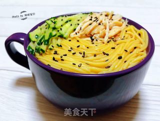 #面条# Chicken and Cucumber Cold Noodles recipe