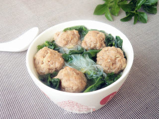 Cabbage Vermicelli Meatball Soup recipe
