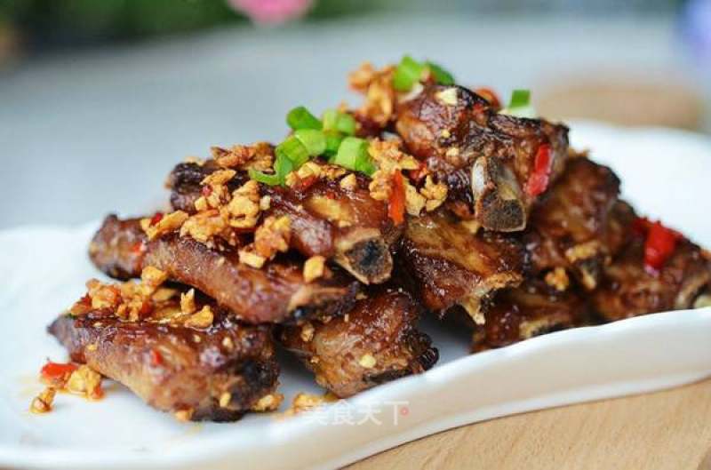 Fried Garlic Pork Ribs recipe
