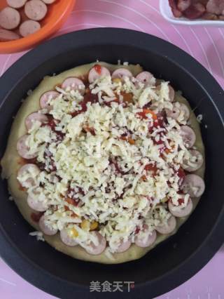 Thin Bottom Pizza with Bacon and Ham recipe