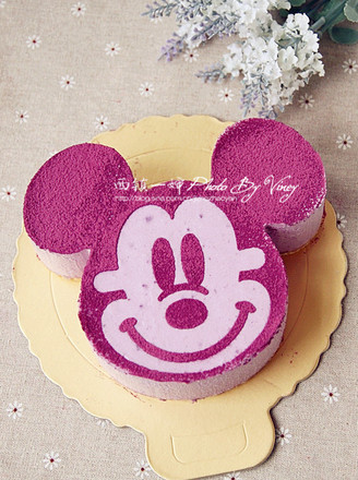 Mickey Purple Potato Mousse Cake recipe