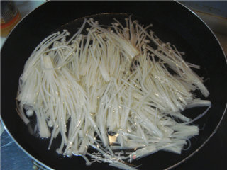 Dried Tofu Mixed with Enoki Mushrooms recipe