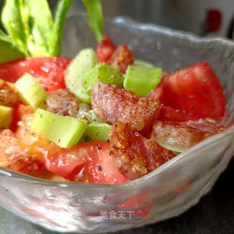 Lettuce and Sticky Rice Intestine Salad