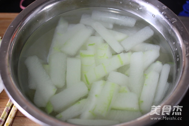 【winter Melon Strips with Orange Juice】 recipe