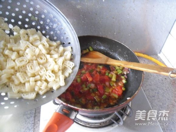 Stir-fried Alphabet Pasta recipe