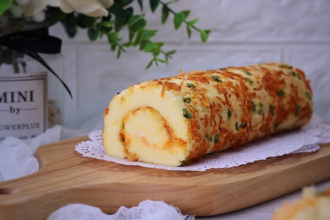 Chive Pork Floss Cake Roll recipe