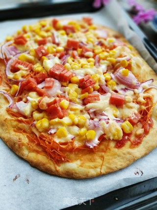 Ham and Vegetable Pizza recipe