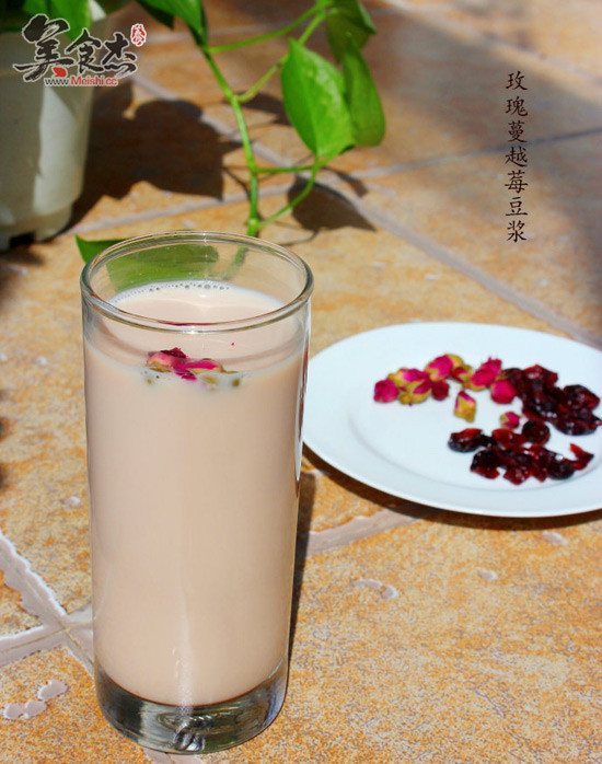 Rose Cranberry Soy Milk recipe