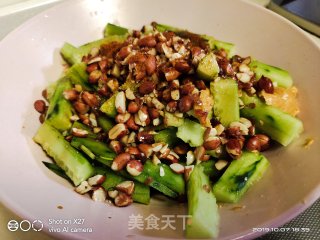 Peanuts Mixed with Cucumber recipe