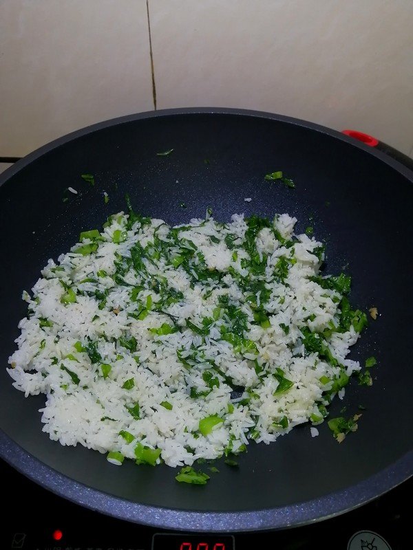 A Five-minute Breakfast~~fried Rice with Mustard Greens recipe