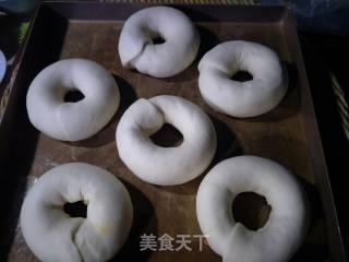 Salted Egg Yolk Pork Floss Bagels recipe