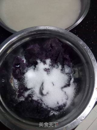 Glutinous Rice Cake (purple Sweet Potato) recipe