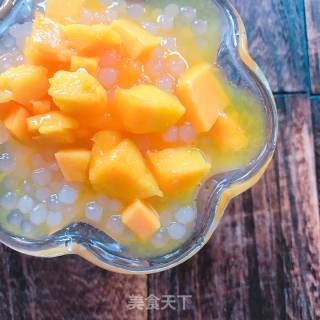 A Glass of Mango Sago After Summer Afternoon recipe