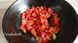 #锅菜#tomato Egg Rice Cake Soup recipe