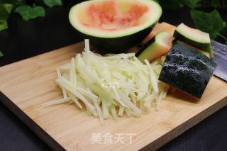 Sweet and Sour Cold Watermelon Rind recipe