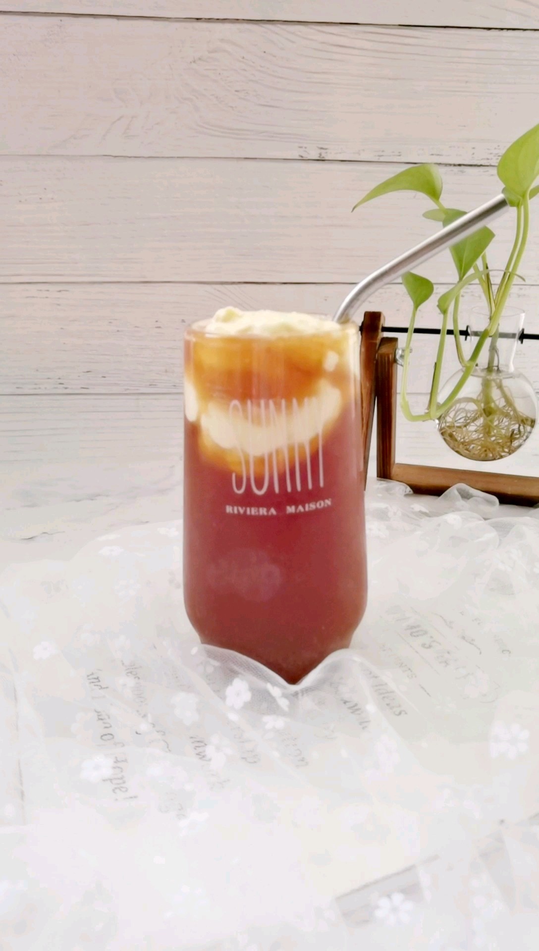 Durian Sea Salt Milk Covered Black Tea Drink recipe