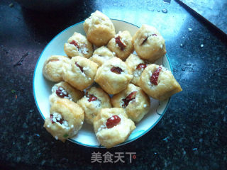 Fried Tofu Stuffed with Sweet Glutinous Rice recipe