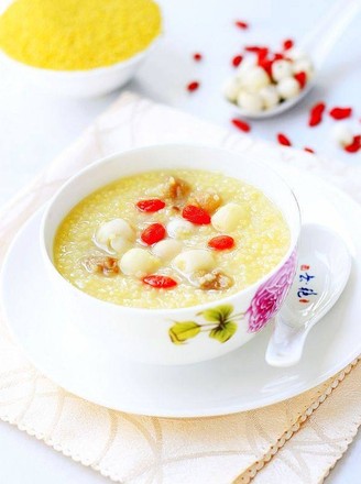 Longan and Lotus Seed Millet Porridge