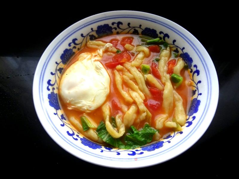 Tomato Poached Egg Noodles