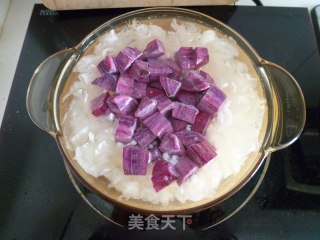 Purple Sweet Potato Tremella Sago Soup recipe