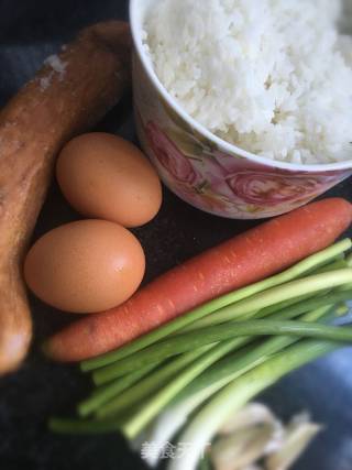 Fried Rice with Red Intestine recipe