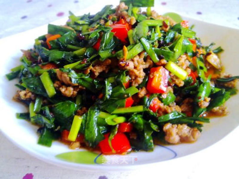 Stir-fried Chives with Minced Meat recipe