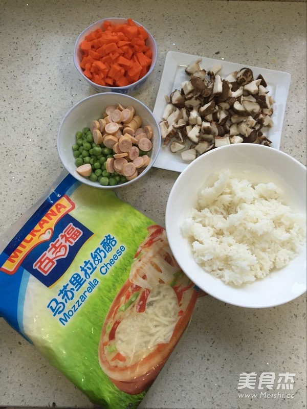 Seasonal Vegetable Ham Baked Rice recipe