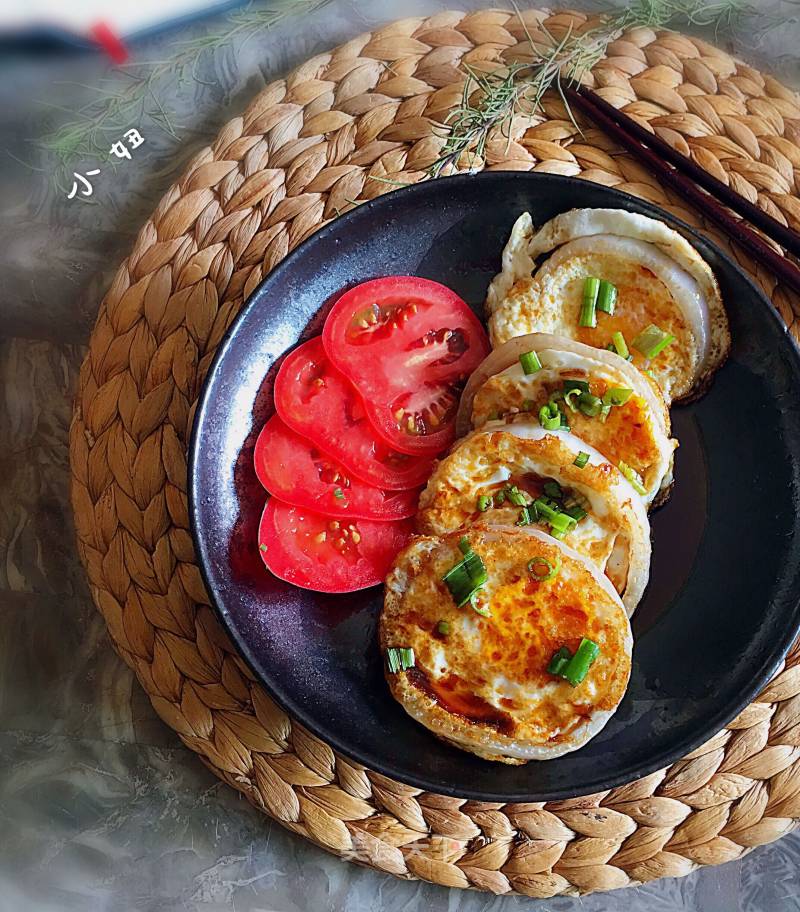Sweet and Sour Egg with Onion Rings recipe