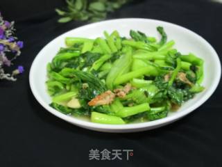 Stir-fried Choy Sum with Oil Dumpling recipe
