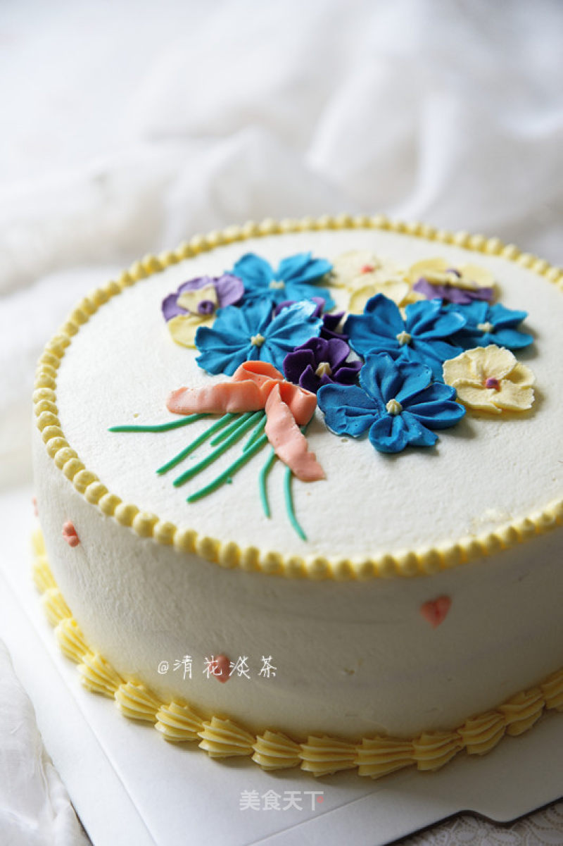 Romantic and Fresh Flower Cake recipe