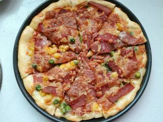 Pea Corn Ham Pizza recipe