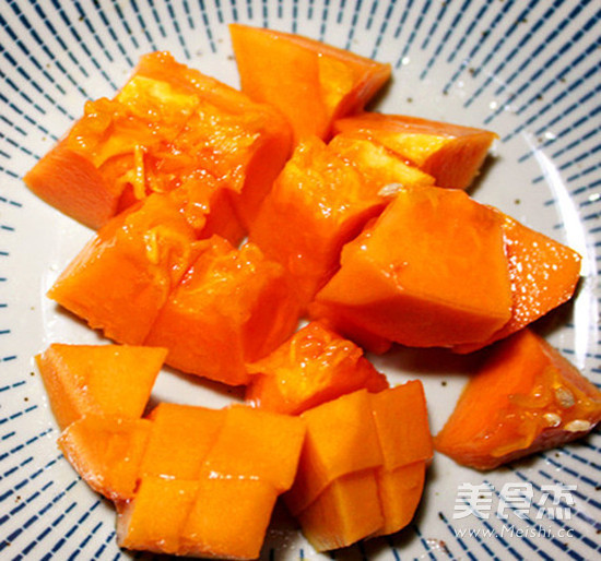 Coconut Papaya Purple Rice Sago recipe