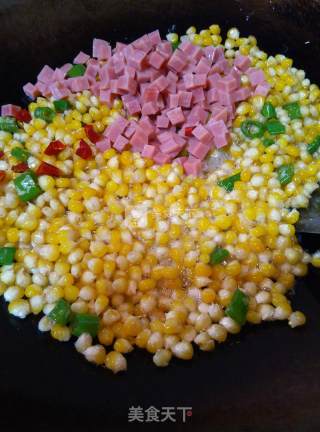 Fried Corn with Ham recipe