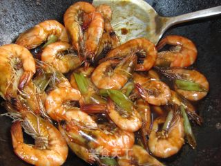 Simple Fried Prawns in Oyster Sauce with Shallots recipe