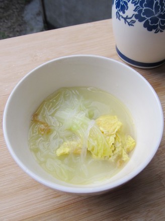 Cabbage Egg Vermicelli Soup