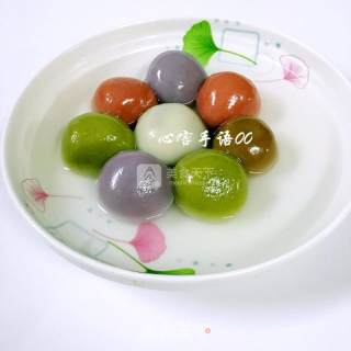 Make Colorful Glutinous Rice Balls with Natural Ingredients recipe