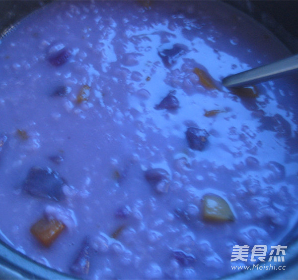 Coconut Purple Sweet Potato Congee recipe