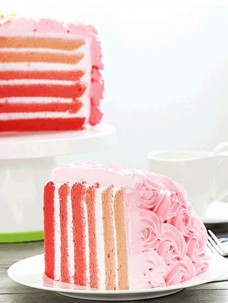 Gradient Rainbow Cake recipe
